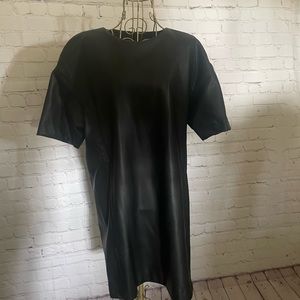 Faux leather dress
